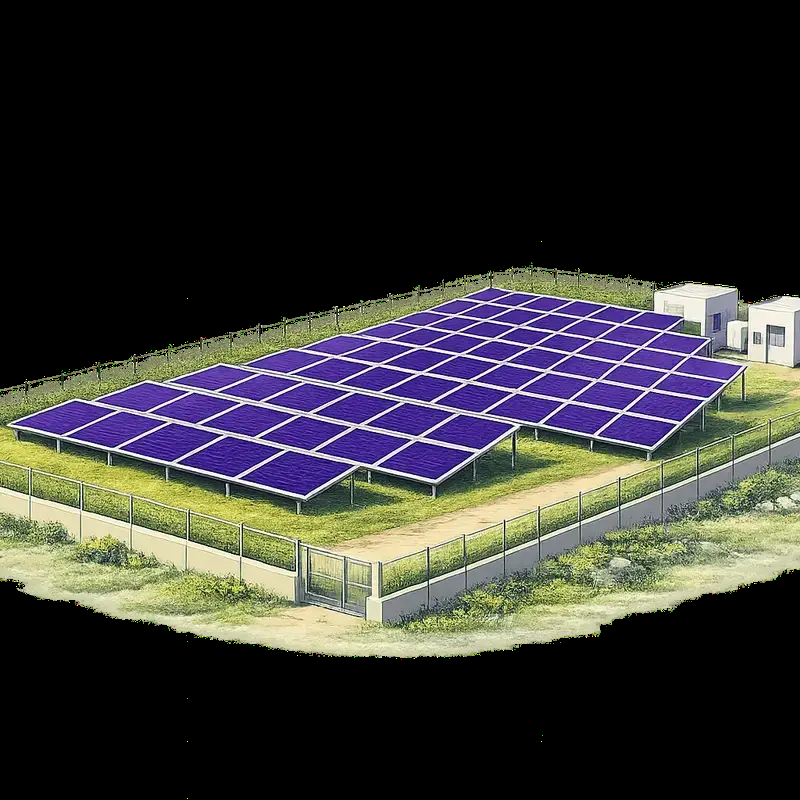 Ground mount solar plant